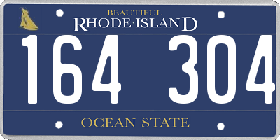 RI license plate 164304