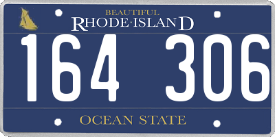 RI license plate 164306