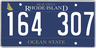 RI license plate 164307