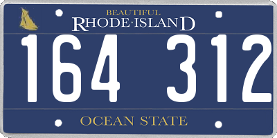 RI license plate 164312