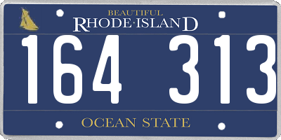 RI license plate 164313