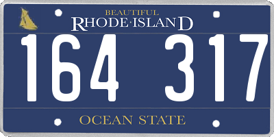 RI license plate 164317
