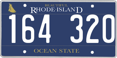 RI license plate 164320