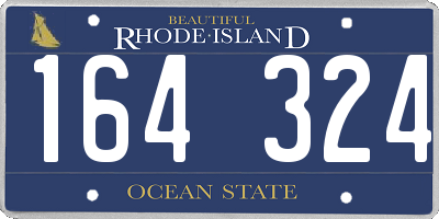 RI license plate 164324