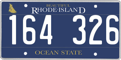 RI license plate 164326