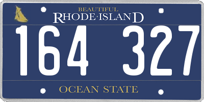 RI license plate 164327