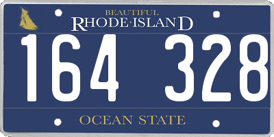 RI license plate 164328