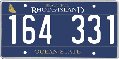 RI license plate 164331