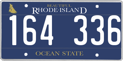 RI license plate 164336