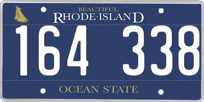 RI license plate 164338