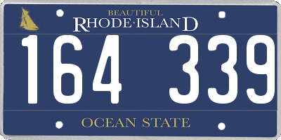 RI license plate 164339