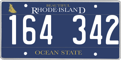 RI license plate 164342