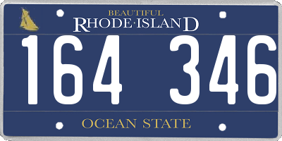 RI license plate 164346