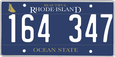 RI license plate 164347