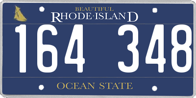 RI license plate 164348