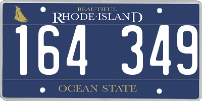 RI license plate 164349