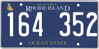 RI license plate 164352