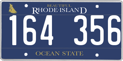 RI license plate 164356