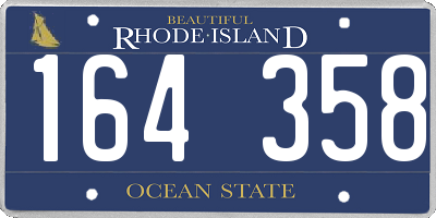 RI license plate 164358