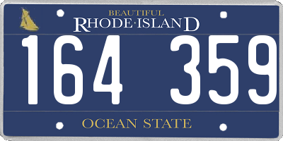 RI license plate 164359