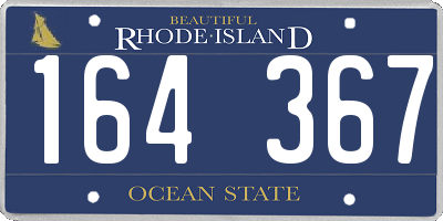 RI license plate 164367