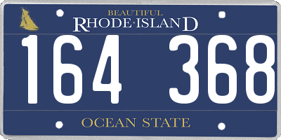 RI license plate 164368
