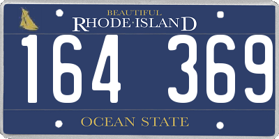 RI license plate 164369