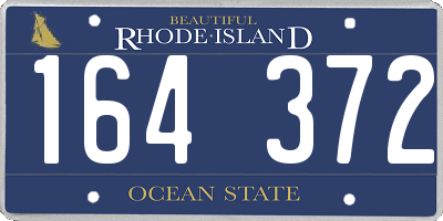 RI license plate 164372