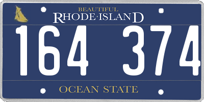 RI license plate 164374