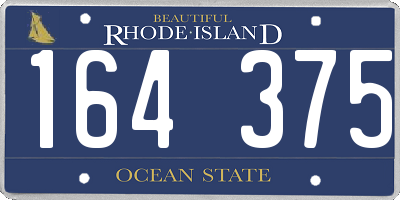 RI license plate 164375