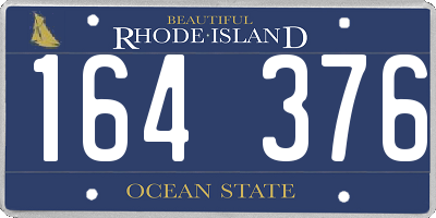 RI license plate 164376
