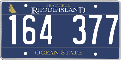 RI license plate 164377