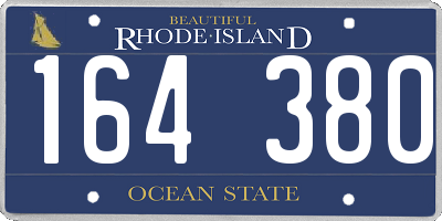 RI license plate 164380