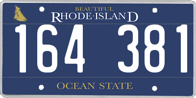 RI license plate 164381
