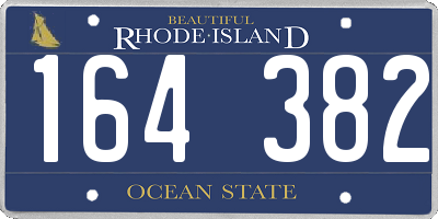 RI license plate 164382