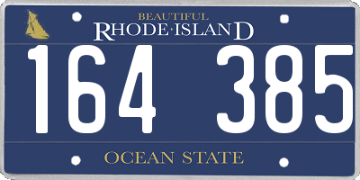 RI license plate 164385
