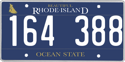RI license plate 164388