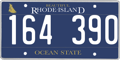 RI license plate 164390