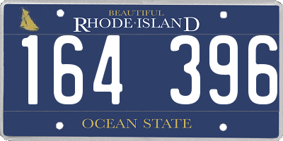 RI license plate 164396