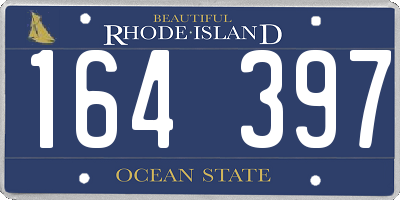 RI license plate 164397