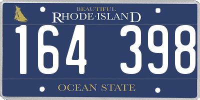 RI license plate 164398