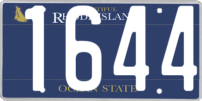 RI license plate 1644