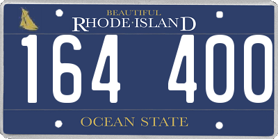 RI license plate 164400