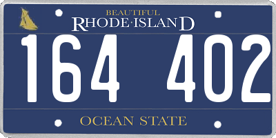 RI license plate 164402