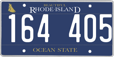 RI license plate 164405