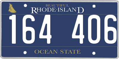 RI license plate 164406