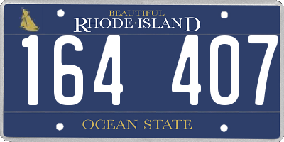 RI license plate 164407
