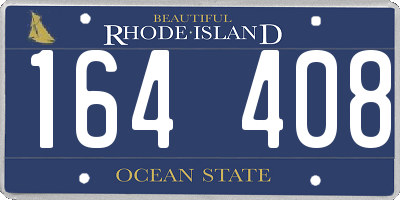 RI license plate 164408