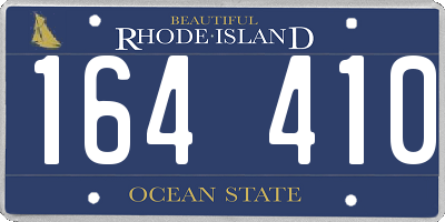 RI license plate 164410