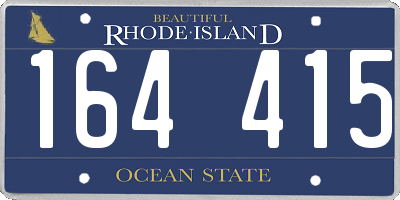 RI license plate 164415